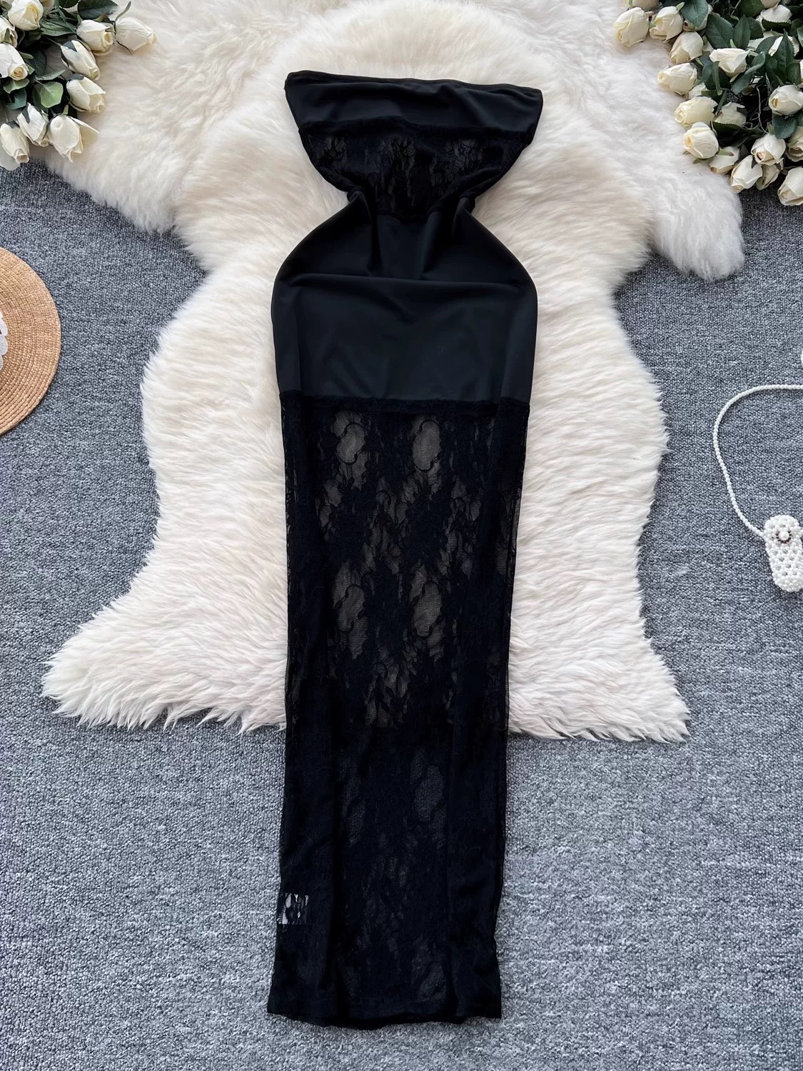 Out for a tan lace dress CBC1349 images